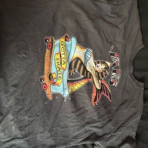 mermaid in a bathtub vans t shirt